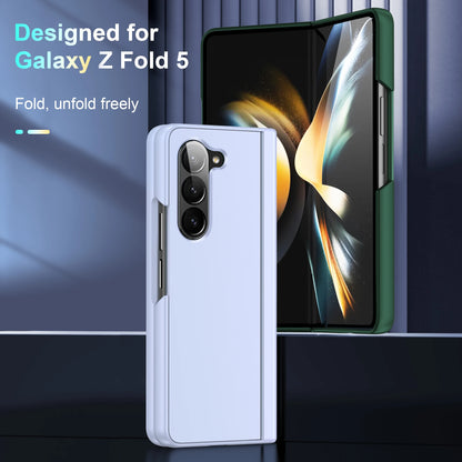 Full Coverage Hard PC + TPU Case for Samsung Galaxy Z Fold 5/4/3 5G – Anti-Fingerprint, Anti-Scratch, Heavy Duty with Holder, Matte & Non-Slip Design