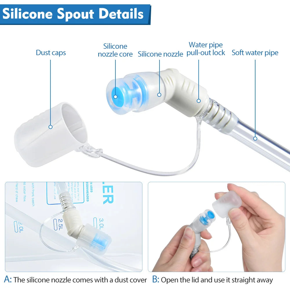 NEWBOLER Outdoor Sport Water Bladder — 1.5L/2L/3L TPU Soft Flask for Camping, Running & Biking