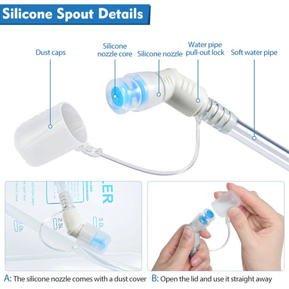 NEWBOLER Outdoor Sport Water Bladder — 1.5L/2L/3L TPU Soft Flask for Camping, Running & Biking