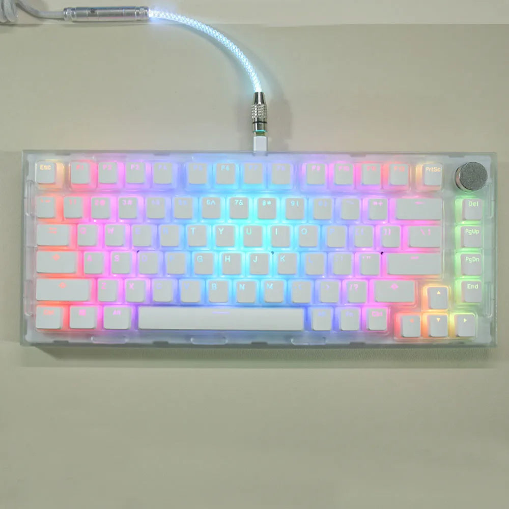 104 Keys Pudding Theme Keycap Set - OEM Profile ABS PBT Double Shot Keycaps for MX Switch Mechanical Keyboard, RGB Backlit