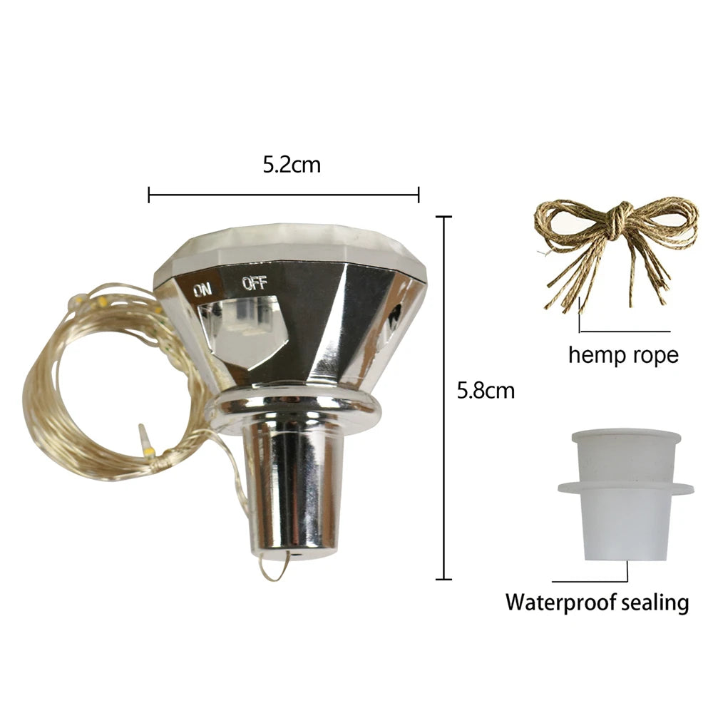 Updated Solar Wine Bottle Lights – 2M 20 LED Copper Wire Fairy String Lights for Xmas, Wedding & Party Decor, 4/8/10 Pack