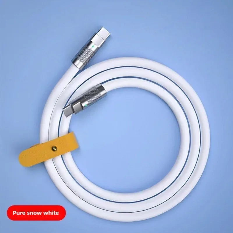 120W 7A Super Fast PD USB-C to USB-C Cable — Liquid Silicone Charger for Xiaomi, Huawei (1M/1.5M/2M)