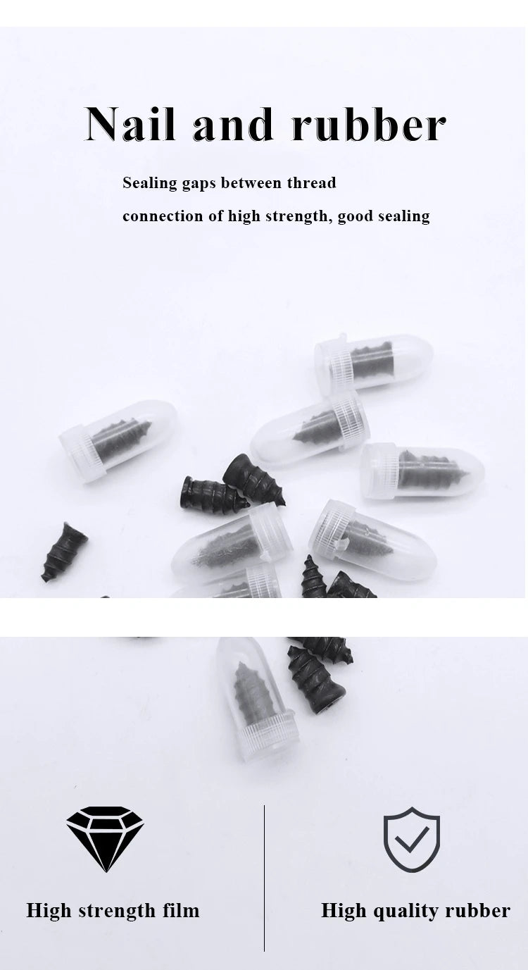 10/30pcs Car & Motorcycle Tyre Repair Rubber Nail Set – Universal Tire Puncture Repair Tool for Cars, Trucks & Bikes