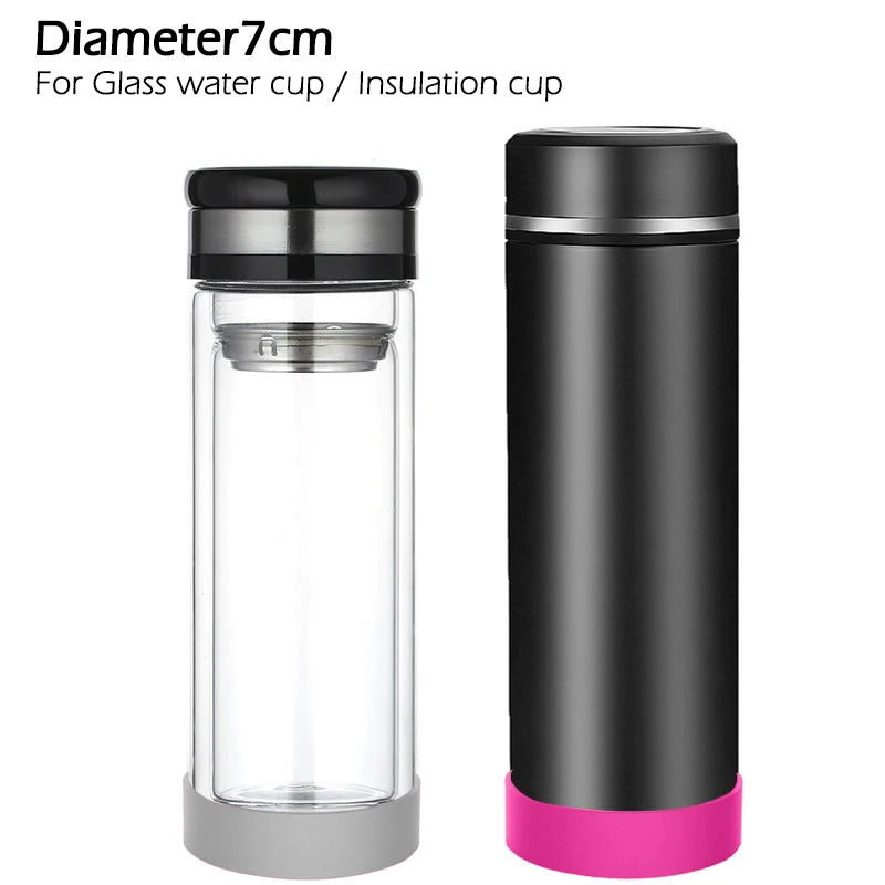 7CM Silicone Water Cup Gasket — Anti-Wear, Scratch-Resistant, Insulated, Washable & Reusable Protective Sleeve