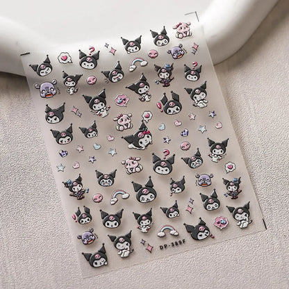 Cute Snoopy 5D Nail Stickers – Cartoon Anime Nail Art Decoration