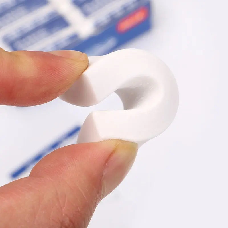 10Pcs 2B White PVC Eraser: Clean & Mess-Free Soft Eraser for Students, Exams, and Sketching