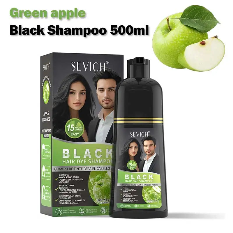 Rosemary Black Hair Dye Shampoo 500ml – DIY Herbal Gray-to-Black Coloring for Women & Men