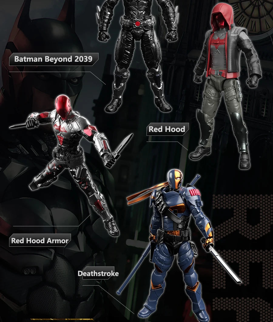 F5 Batman Arkham Knight Action Figures – 7 Styles, 10cm Blind Box Model Collectibles for Boys