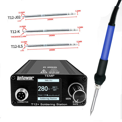 T12 75W Digital Soldering Iron Station – Adjustable Temperature Control, Welding & Rework Microcontroller Tool