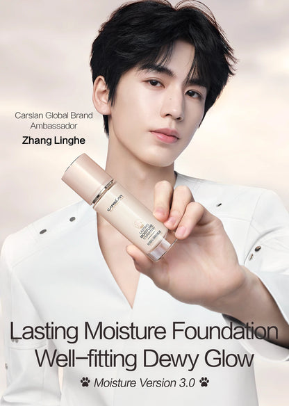 CARSLAN Long-Lasting Moisture Matte Liquid Foundation – Full Coverage Concealer, Whitening & Oil Control Face Base Makeup
