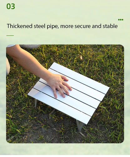 WESTTUNE Mini Camping Table – Ultralight Portable Aluminum Folding Table for Backpacking, Picnic & BBQ