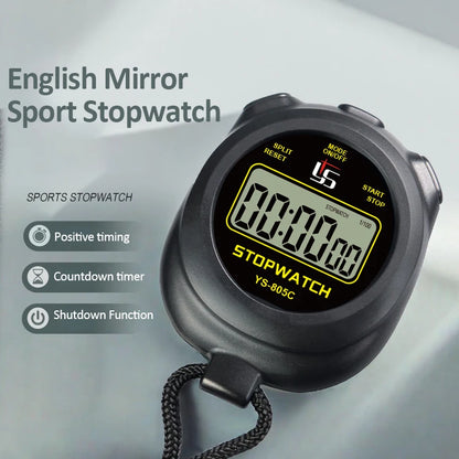 Professional Digital Pocket Stopwatch – Handheld Chronometer Timer with 0.01s Precision for Outdoor Sports & Training
