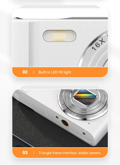 Xiaomi 4K Digital Camera – 50MP, 16X Zoom, Anti-Shake, Flash, Outdoor Student Video Recorder