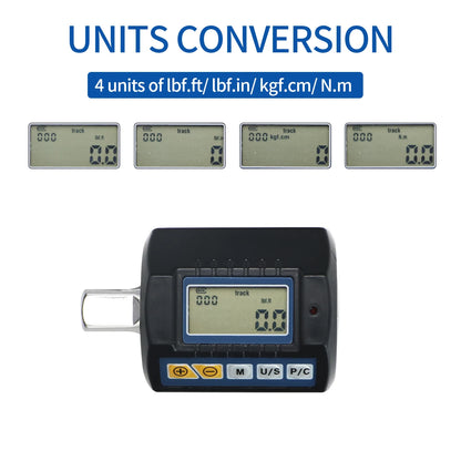 SHAHE Digital Torque Adapter 1/2" Drive with 3/8" & 1/4" Adapters - Electronic Torque Wrench for Car & Bike Repair