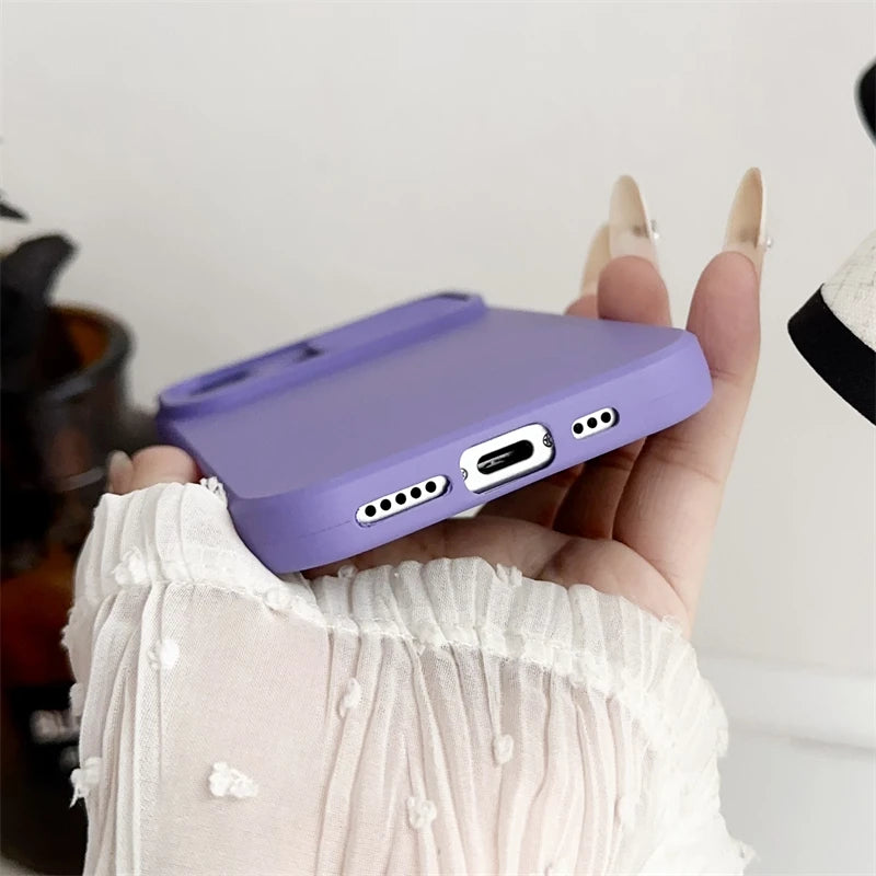 iPhone Slide Camera Lens Protector – Soft Silicone Shockproof Bumper Case for iPhone 7-16