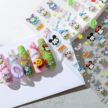 Cute Snoopy 5D Nail Stickers – Cartoon Anime Nail Art Decoration