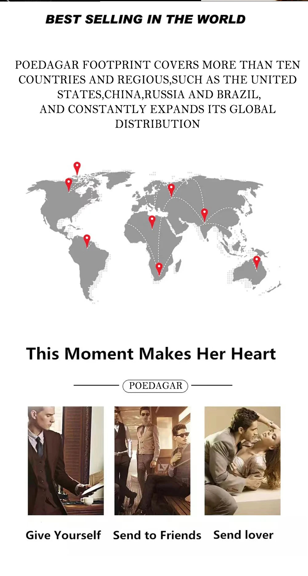 POEDAGAR Men's Luxury Sports Watch – Genuine Leather, Chronograph, Waterproof, Luminous Quartz Wristwatch