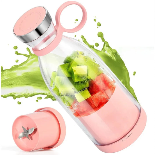 380ML USB Rechargeable Portable Blender – Mini Electric Juicer Bottle for Smoothies, Fresh Fruit & Ice Crushing