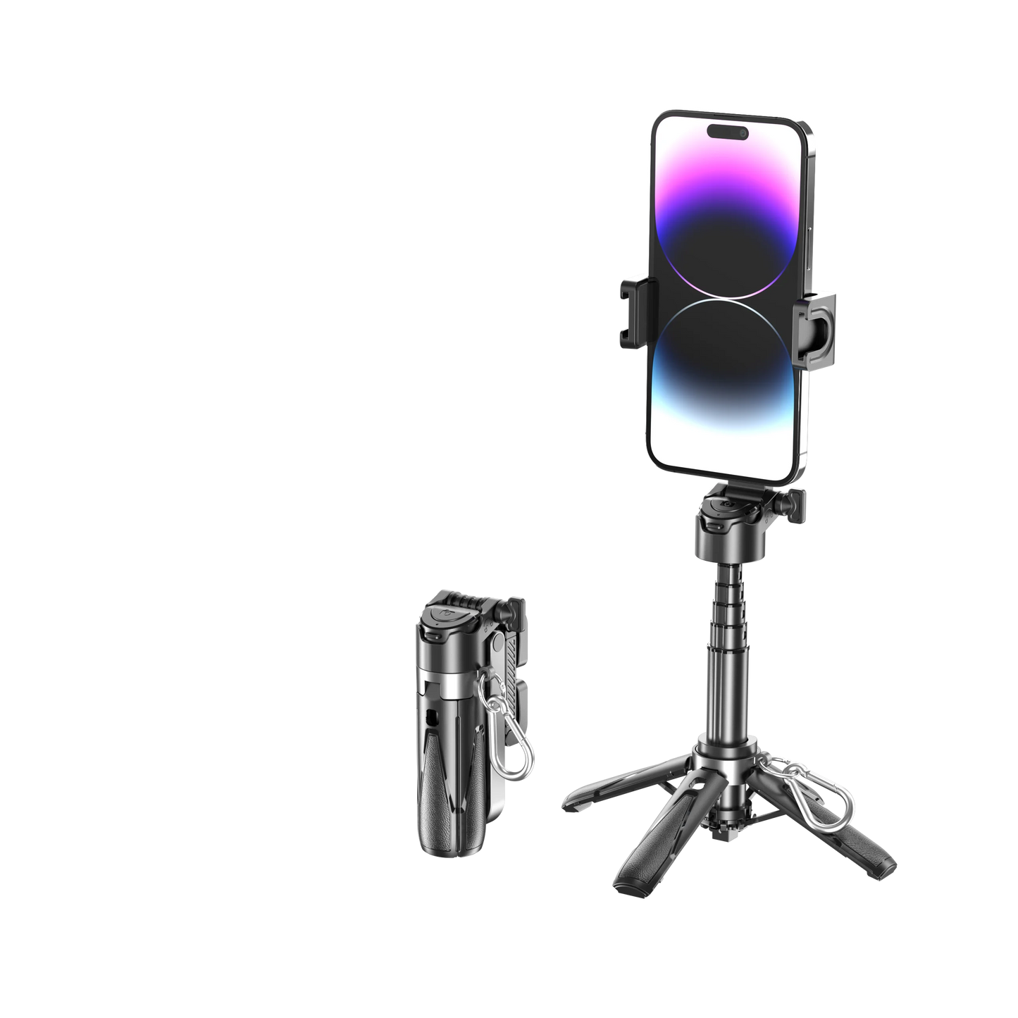 Newly Upgraded Mini Bluetooth Selfie Stick – Portable Telescopic Multifunctional Tripod for Phone