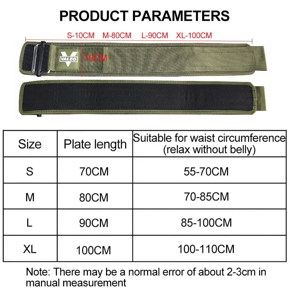 Quick Locking Weightlifting Belt – Adjustable Nylon Gym Workout Belt for Men and Women, Deadlifting, Squatting, Lifting, Back Support