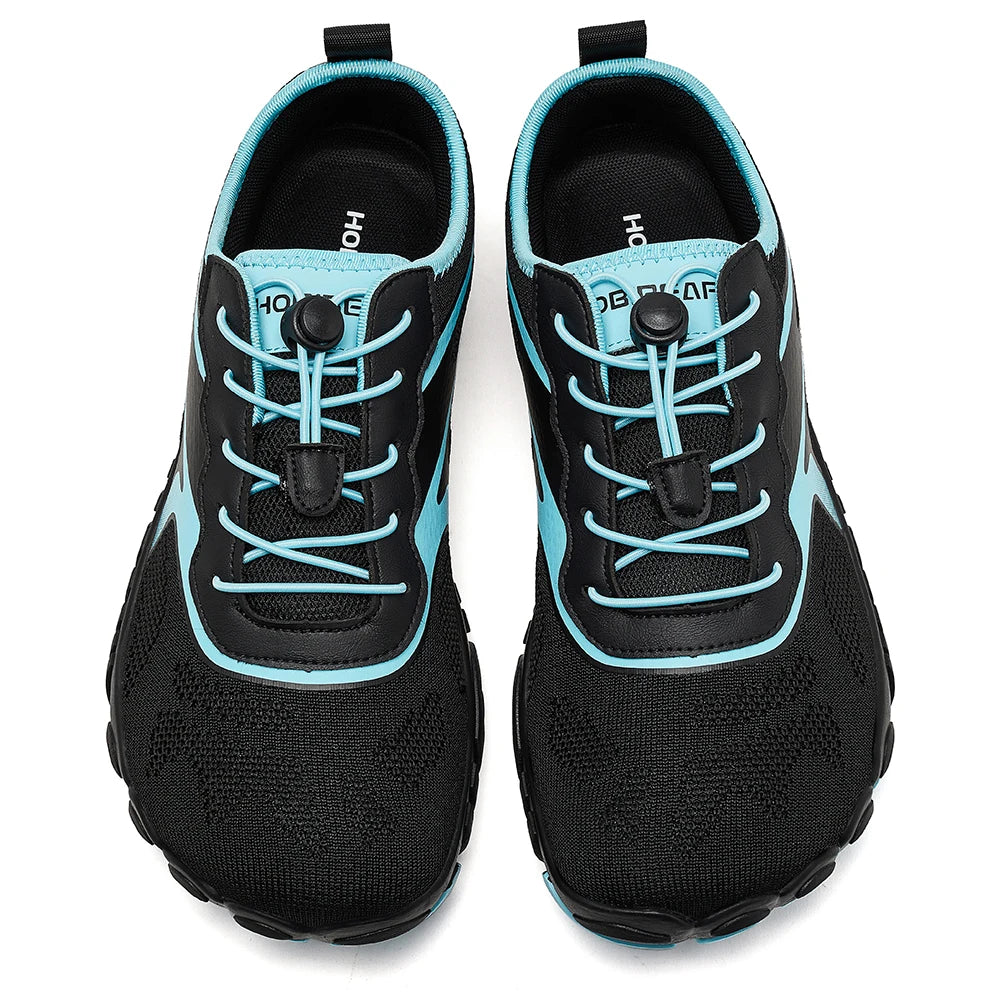 HOBIBEAR Unisex Barefoot Wide Toe Sneakers – Zero Drop Outdoor Running & Beach Walking Shoes with Elastic Band