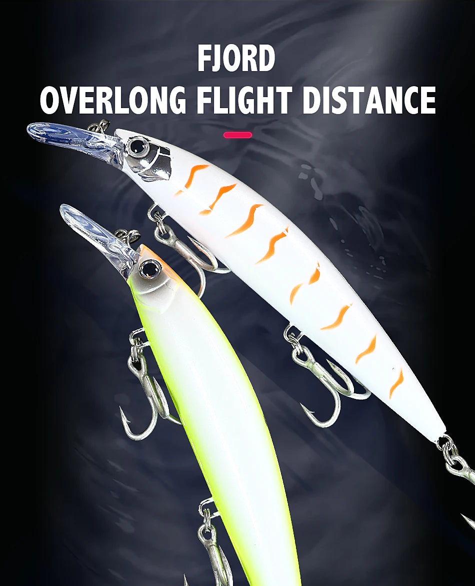 FJORD Heavy Sinking Minnow Fishing Lures – 110S 37g, 90S 29g, 70S 17g Saltwater & Freshwater Jerkbait