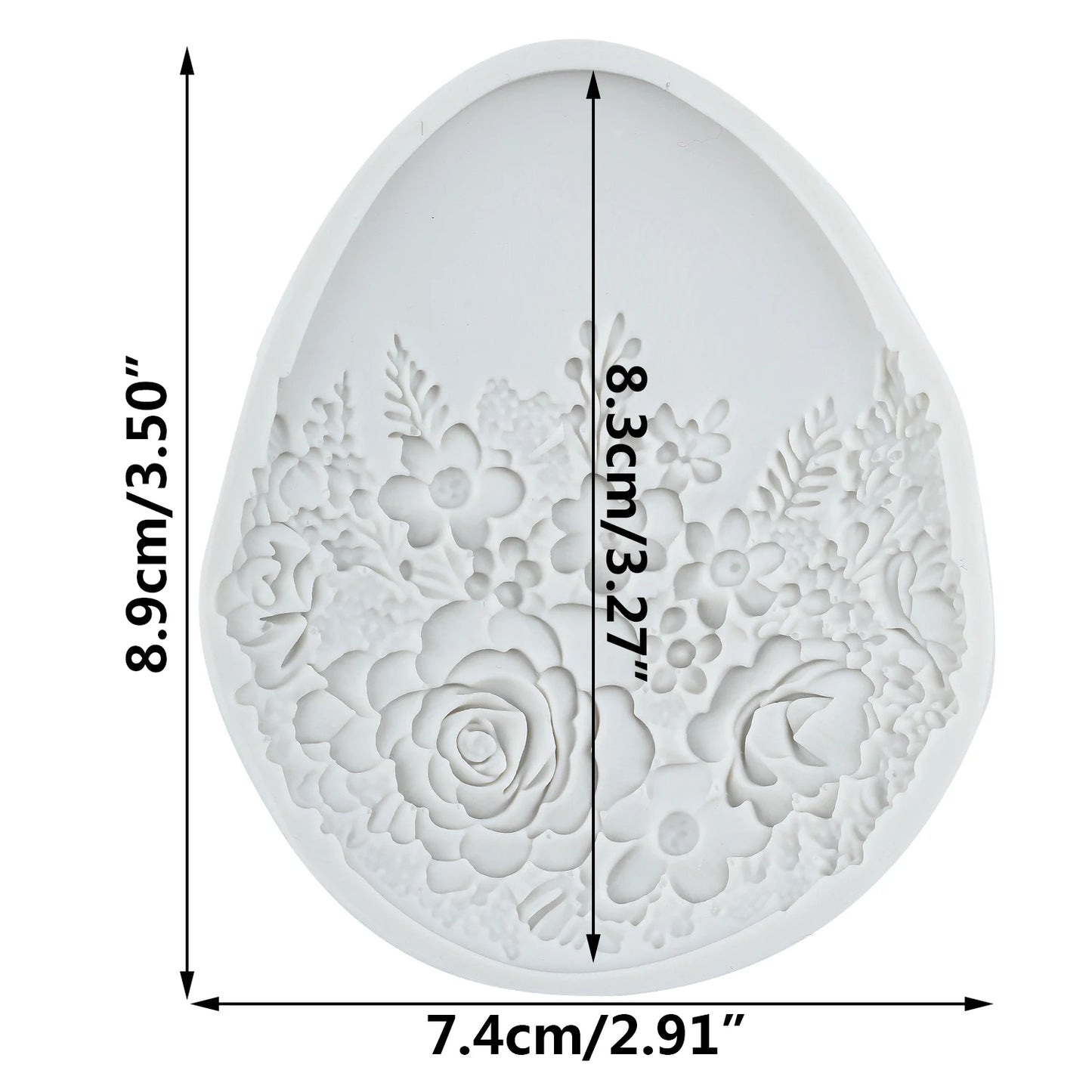 Easter Silicone Molds – Egg & Flower Fondant, Cake Decorating, Cupcake Topper, Chocolate, Candy, and Resin Craft Mold