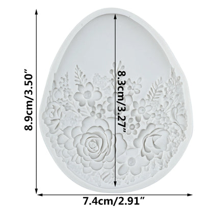 Easter Silicone Molds – Egg & Flower Fondant, Cake Decorating, Cupcake Topper, Chocolate, Candy, and Resin Craft Mold