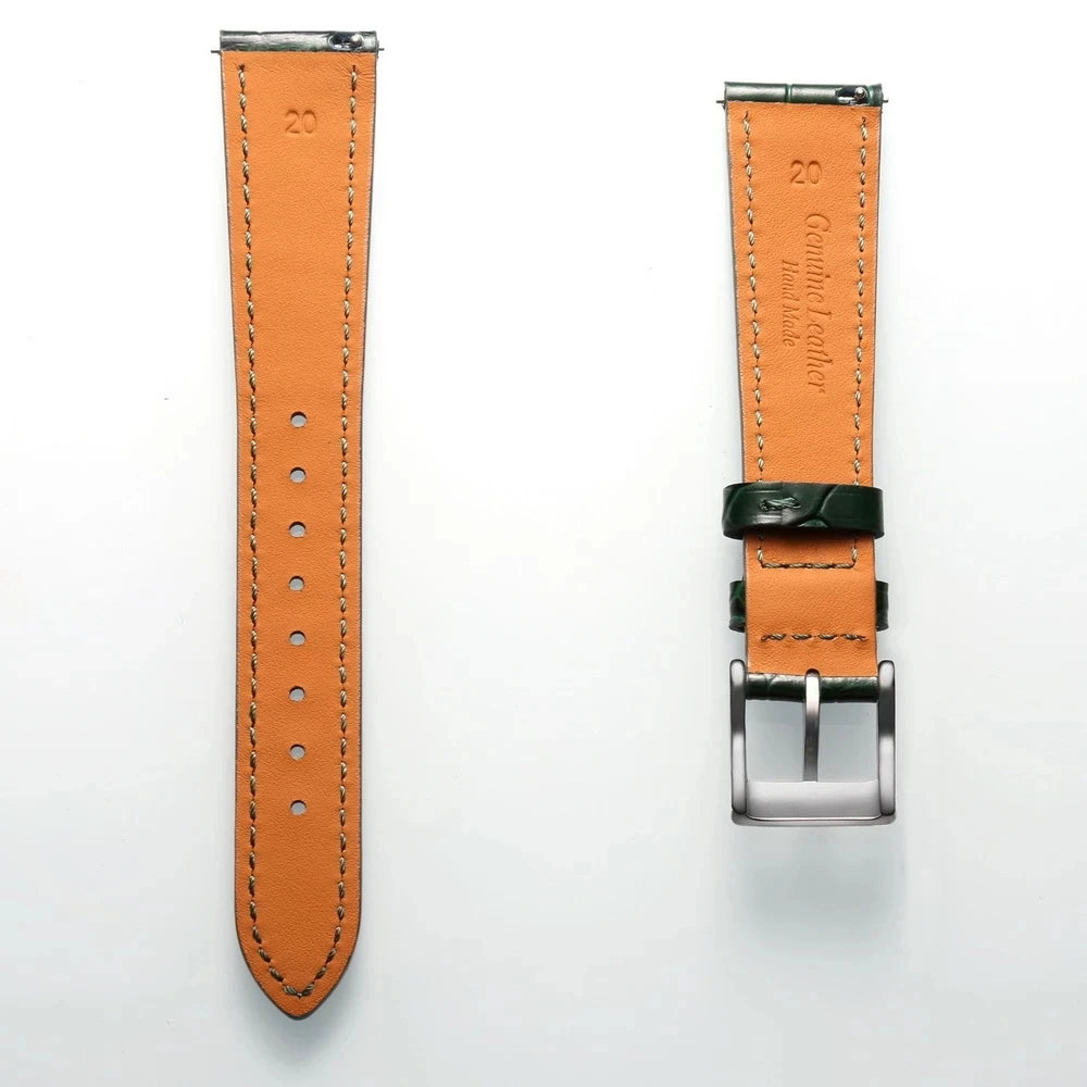 HEMSUT Genuine Leather Watch Band – Handmade Cowhide Quick Release Straps for Men 18MM-22MM