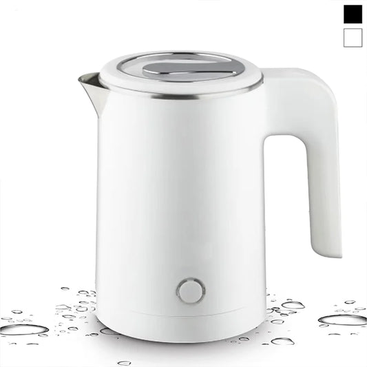 0.5L Small Stainless Steel Electric Kettle | Travel Mini Hot Water Boiler with Double Wall