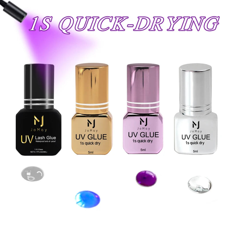 JOMAY UV Eyelash Glue 4 Colors – Fast-Dry, Strong, Long-Lasting & Waterproof Adhesive
