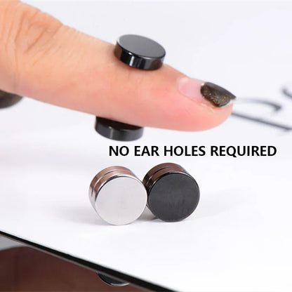 Fashion Magnetic Clip Ear Studs - Non-Piercing Fake Earrings for Men & Women, Jewelry Gift
