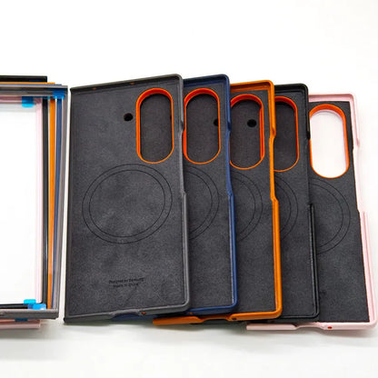 Samsung Galaxy Z Fold 7 Case – High-Quality Eco Leather Magnetic Cover with Anti-Fall Shockproof Back Protection