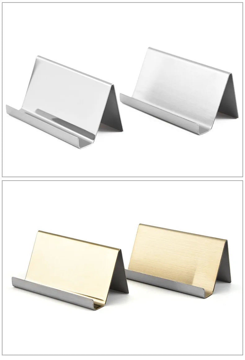 Metal Business Card Name Tag Display Rack – Desktop Organizer & Cellph ...