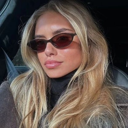 Sexy Small Oval Women's Sunglasses 2024 – New Fashion Black & Brown Summer Shades, Trendy Unique Eyewear for Men & Women