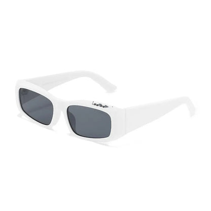 New Small Oval White Frame Sunglasses – Unisex UV400 Punk Street Style Shades for Men & Women