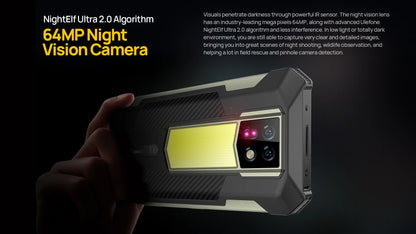 Ulefone Armor 24 Rugged Phone - 22000mAh, 24GB+256GB, 6.78" 120Hz Display, 64MP+64MP Camera, NFC, LED Light, Global Version