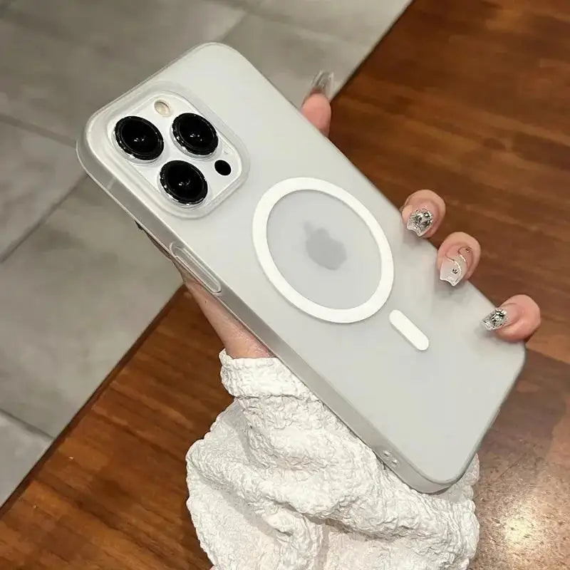 Matte Ultra-Thin iPhone Case – Hard PC Translucent Cover with MagSafe Magnetic Wireless Charging, Fits iPhone 11-17 Pro Max