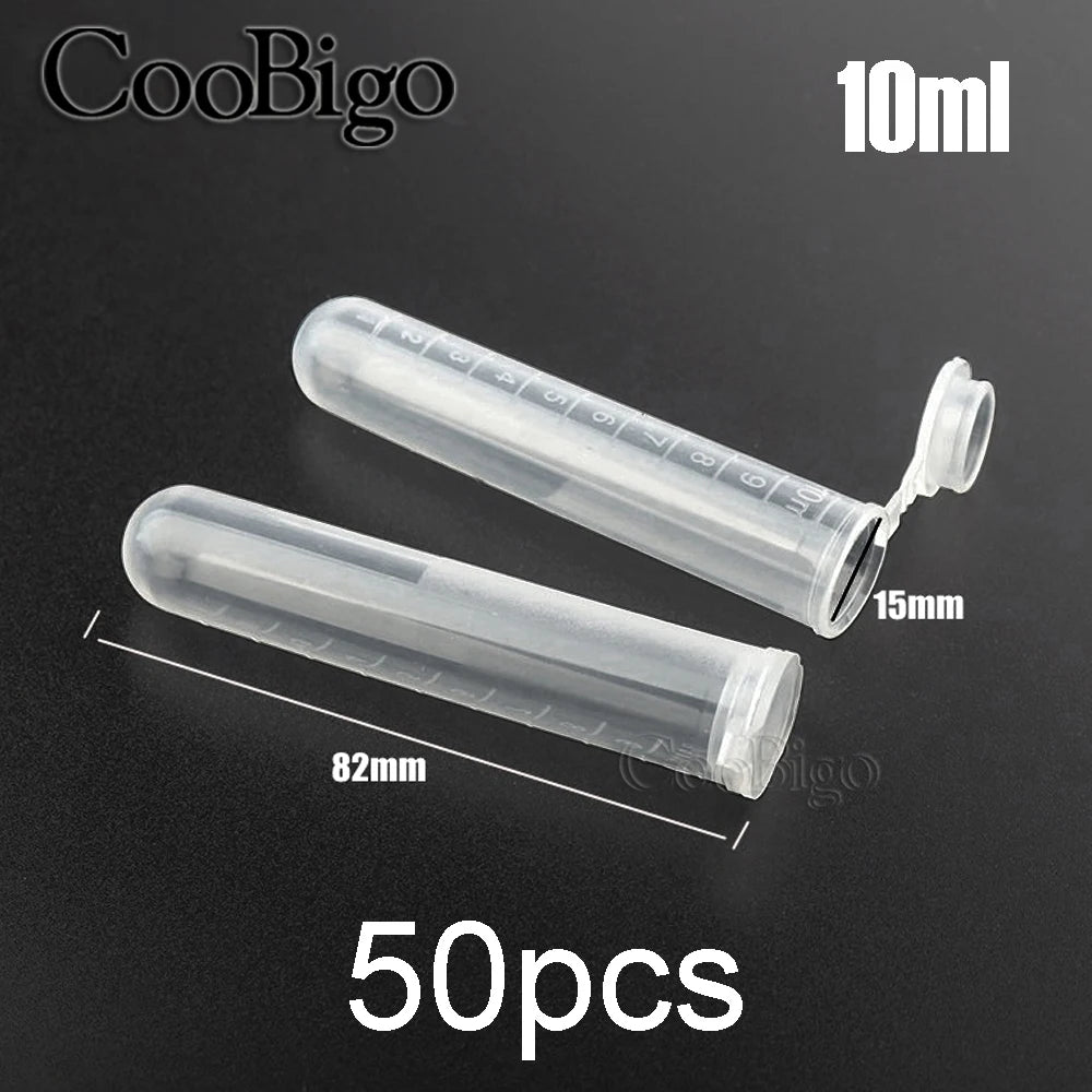 0.2-10ML Plastic Seed Storage Bottles — Transparent Centrifuge Tube Containers with Caps