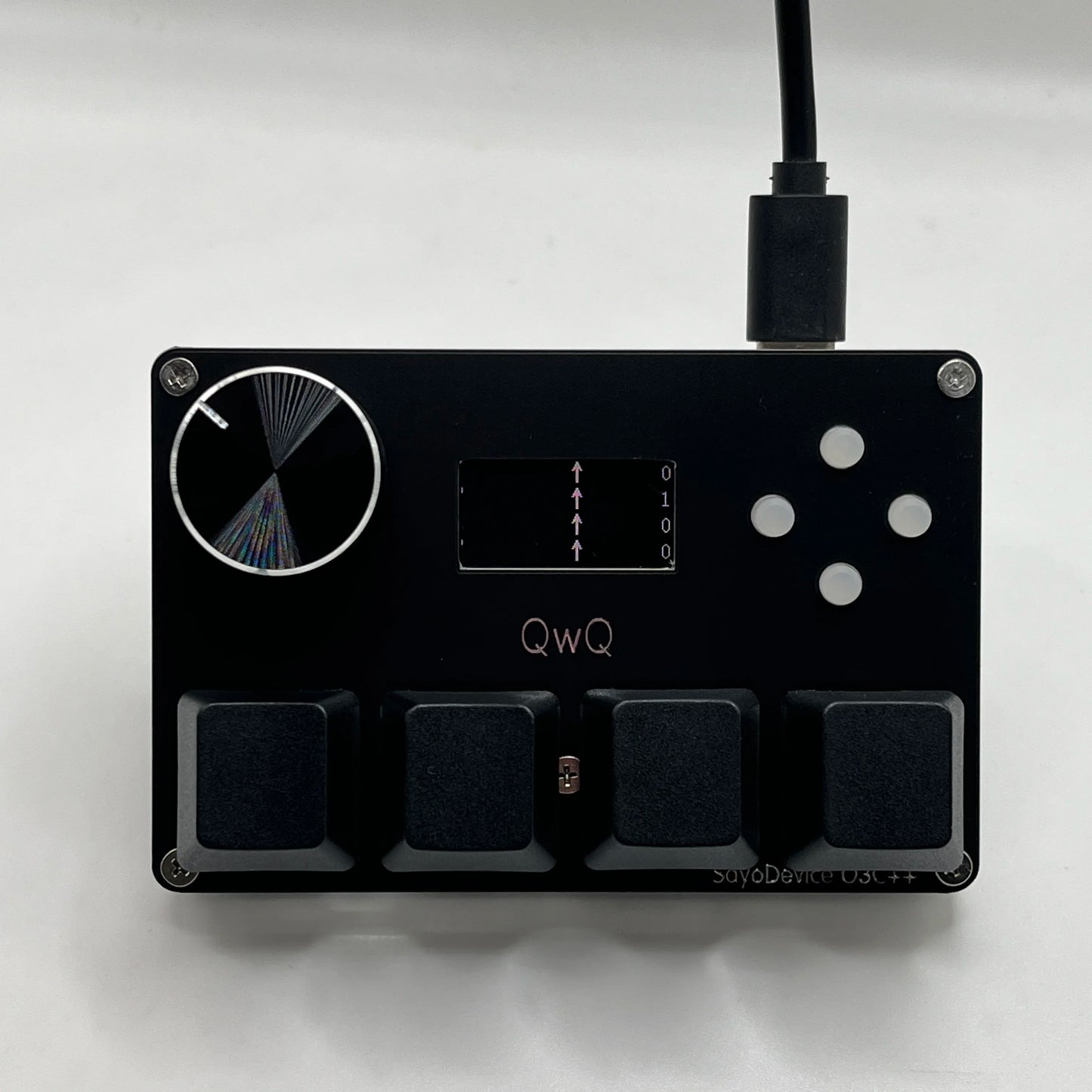 SayoDevice O3C++ OSU Keyboard | 4+4 Keys with OUTEMU Magnetic Pink Switches, Rapid Trigger, Knob & Screen, Copy Shortcut