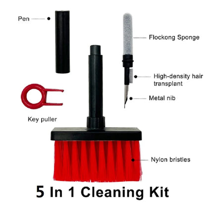 5-in-1 Keyboard Cleaning Brush Kit – Keycap Puller & Earbuds Cleaner for AirPods Pro 1/2/3, Bluetooth Earphones, and Case Cleaning Tools