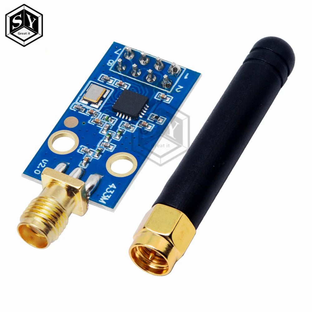 CC1101 Wireless Module - 10mW, 433MHZ/868MHZ, Long Distance Transmission 300-1000M with SMA Antenna, Wireless Transceiver