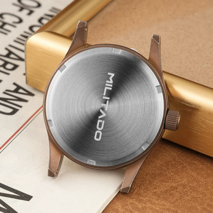 Militado ML05 Vintage Quartz Watch 38mm with VH31 Movement, Domed Sapphire Crystal, AR Coating & Luminous Dial