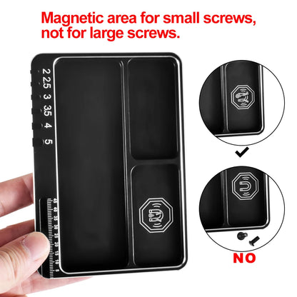 9IMOD RC Screw Tray – Magnetic Aluminum Alloy Storage Plate for RC Airplane, Car, Boat Repair Tools