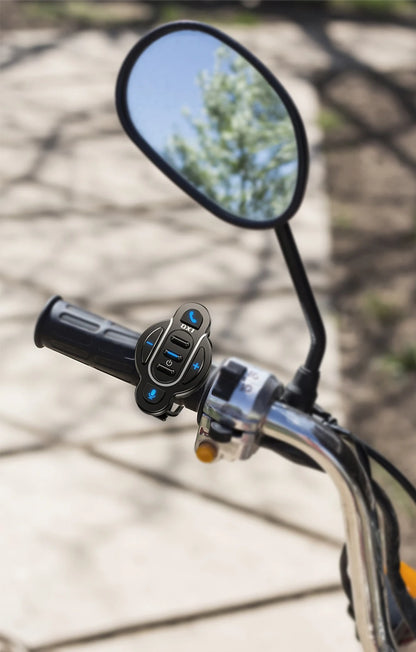 Universal Smart Bluetooth 5.4 Remote Control - Waterproof Wireless Media Controller for Motorcycle Helmet & Bike Handlebar