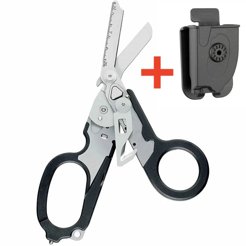 XIAOTREE Multifunction Tactical Scissors – Folding First Aid & Outdoor Survival Tool for Raptors