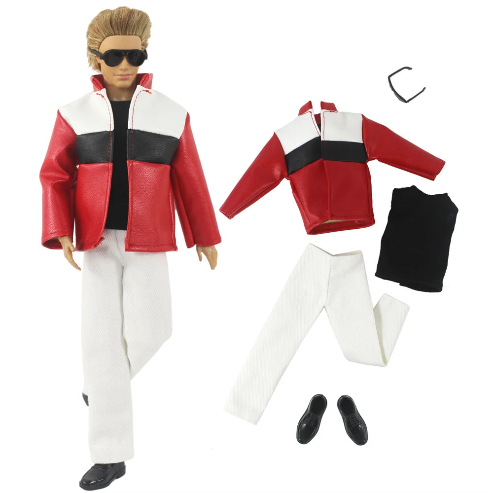1 Set 12" Ken Doll Clothes — Leather Outfit with Multiple Styles to Choose From