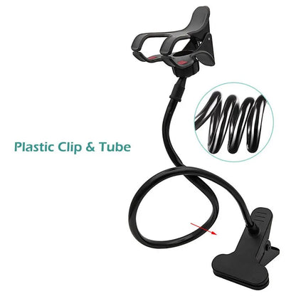 Flexible Gooseneck Mobile Phone Holder: Universal Lazy Bracket Stand for Bed, Desk, or Table - Smartphone Stents Clip