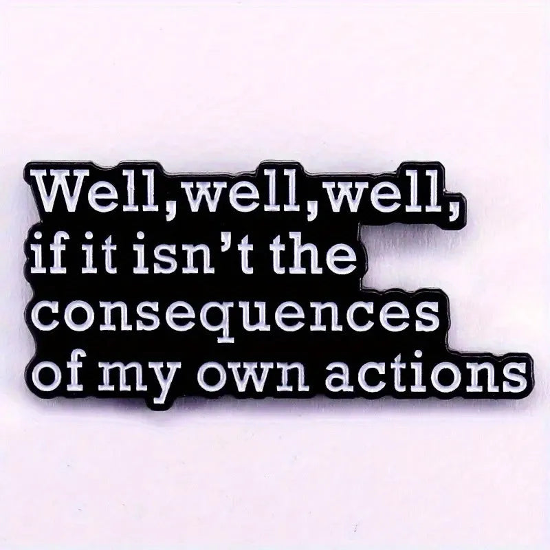 "I Survived Another Meeting" Enamel Pin – Funny English Letter Badge Lapel Pin