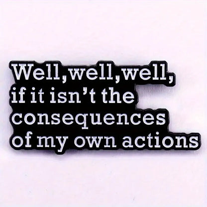 "I Survived Another Meeting" Enamel Pin – Funny English Letter Badge Lapel Pin